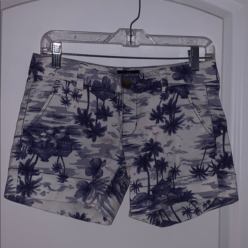 American Eagle Tropical Midi Shorts